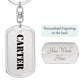 Carter - Luxury Dog Tag Keychain