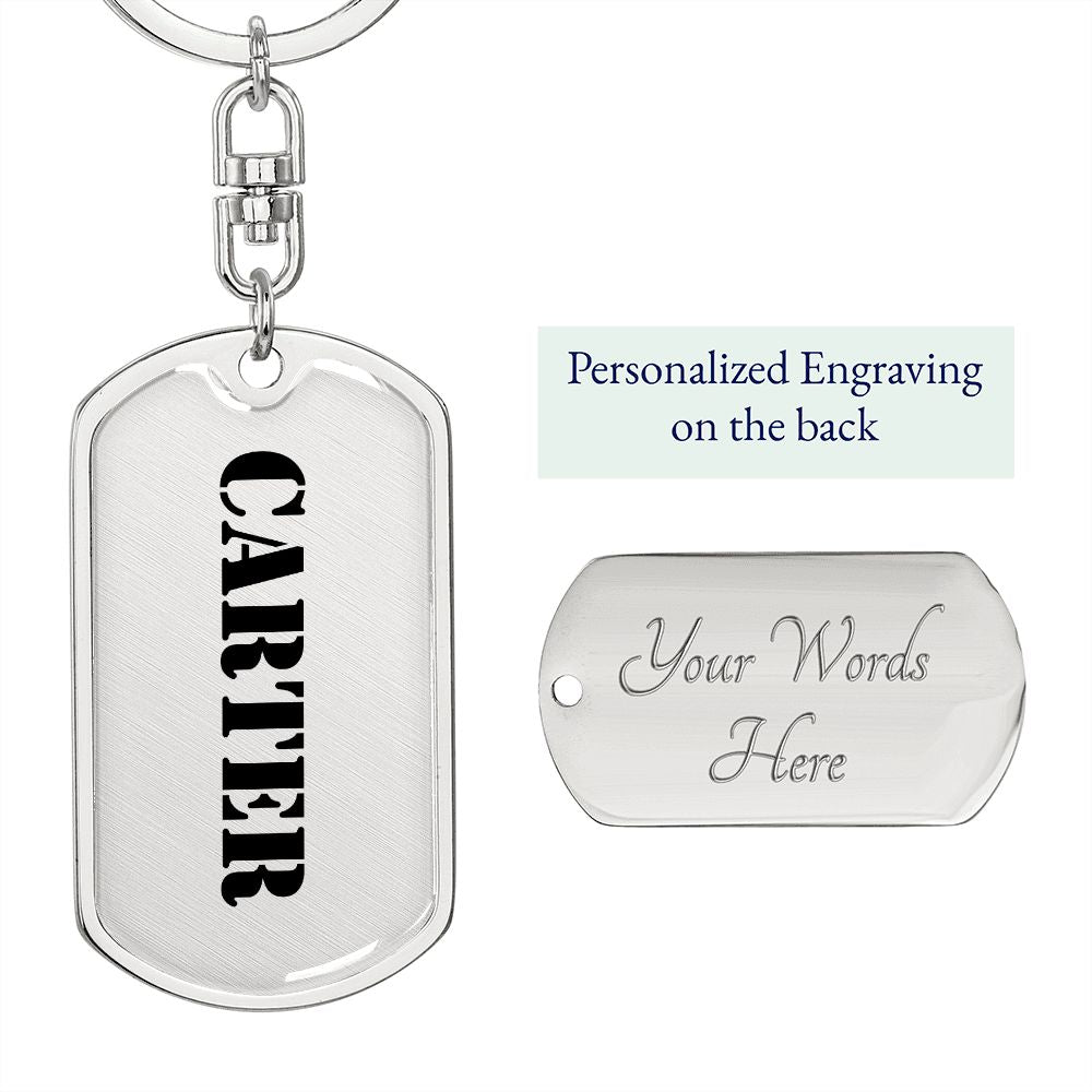 Carter - Luxury Dog Tag Keychain