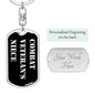 Combat Veteran's Niece v2 - Luxury Dog Tag Keychain
