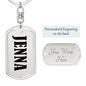 Jenna v01 - Luxury Dog Tag Keychain
