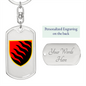 55th Artillery Brigade (Ukraine) - Luxury Dog Tag Keychain