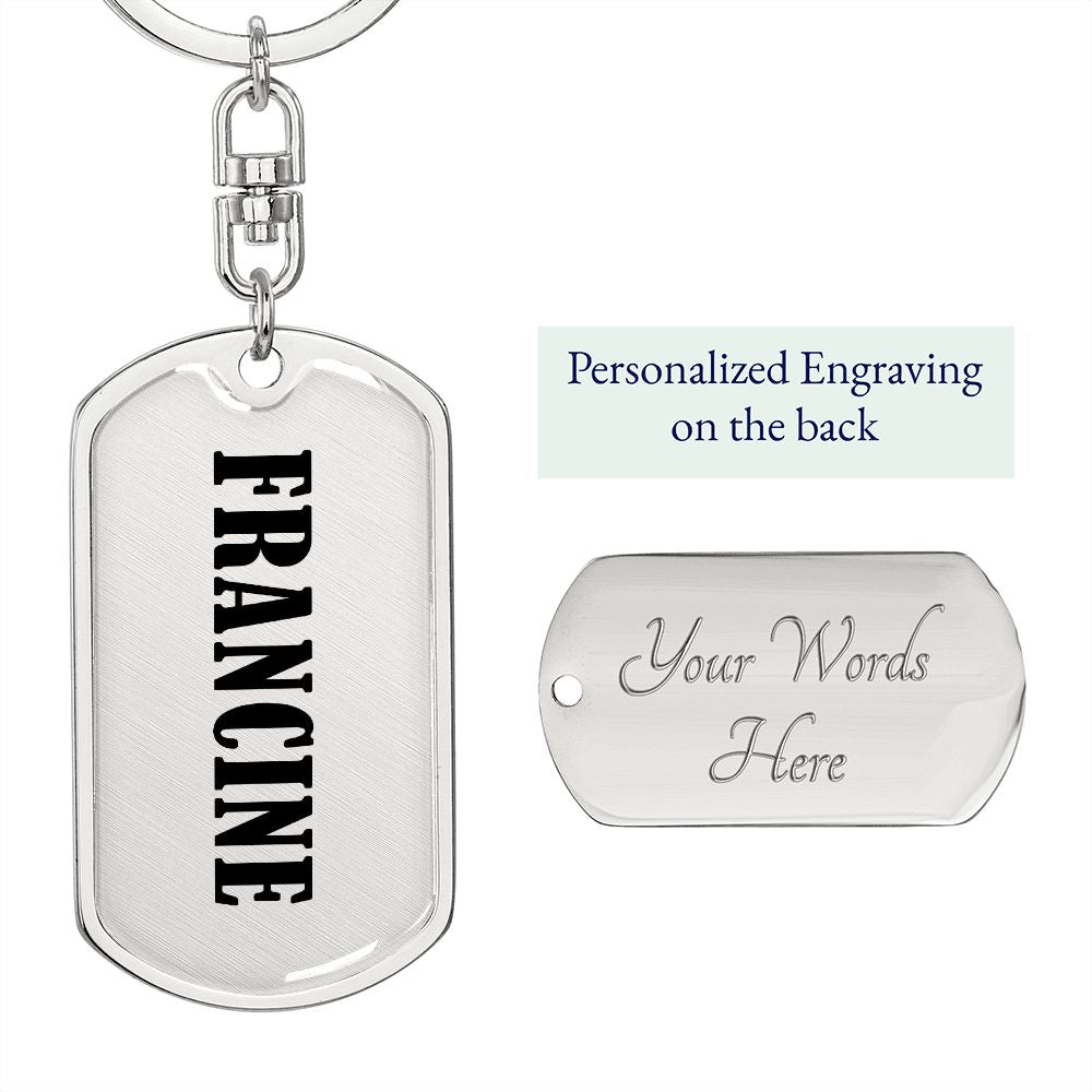 Francine v01 - Luxury Dog Tag Keychain