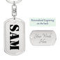 Sam - Luxury Dog Tag Keychain