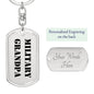 Military Grandpa - Luxury Dog Tag Keychain