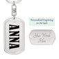 Anna v01 - Luxury Dog Tag Keychain
