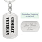 Combat Veteran - Luxury Dog Tag Keychain