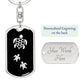 Mama Turtle With 2 Hatchlings v2 - Luxury Dog Tag Keychain