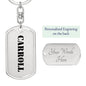 Carroll - Luxury Dog Tag Keychain