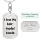 Love My Pale-Headed Rosella - Luxury Dog Tag Keychain