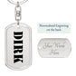 Dirk - Luxury Dog Tag Keychain