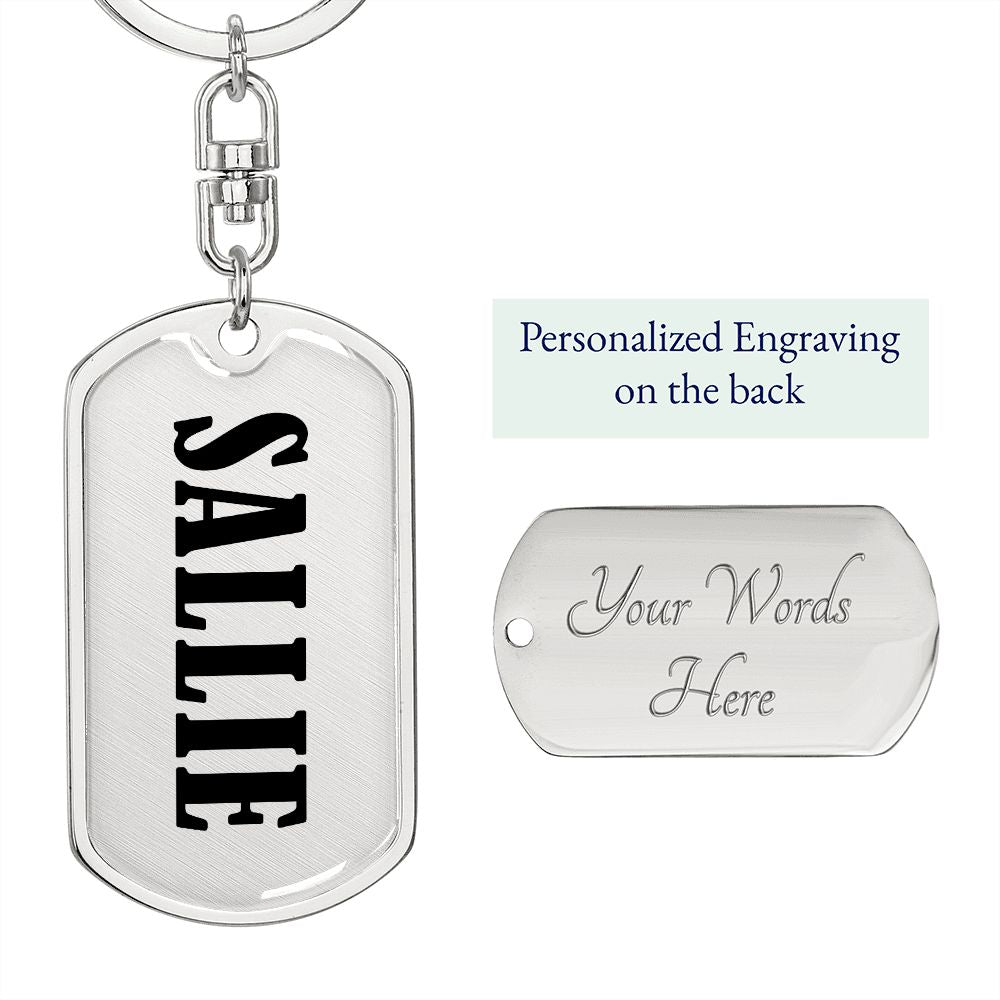 Sallie v01 - Luxury Dog Tag Keychain
