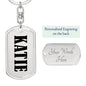 Katie v01 - Luxury Dog Tag Keychain