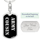 Army Cousin v2 - Luxury Dog Tag Keychain