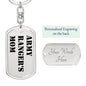 Army Ranger's Mom - Luxury Dog Tag Keychain
