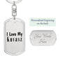 Love My Kuvasz - Luxury Dog Tag Keychain