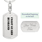 Coast Guard Husband - Luxury Dog Tag Keychain