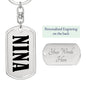 Nina v01 - Luxury Dog Tag Keychain