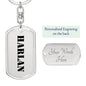 Harlan - Luxury Dog Tag Keychain
