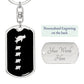 Mama Penguin With 4 Chicks v2 - Luxury Dog Tag Keychain