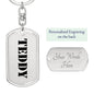 Teddy - Luxury Dog Tag Keychain