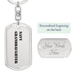 Navy Granddaughter - Luxury Dog Tag Keychain