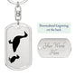 Mama Duck With 1 Duckling - Luxury Dog Tag Keychain