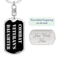 Combat Veteran's Daughter v2 - Luxury Dog Tag Keychain