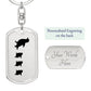 Mama Penguin With 3 Chicks - Luxury Dog Tag Keychain
