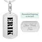 Erik - Luxury Dog Tag Keychain