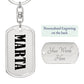 Marta v01 - Luxury Dog Tag Keychain