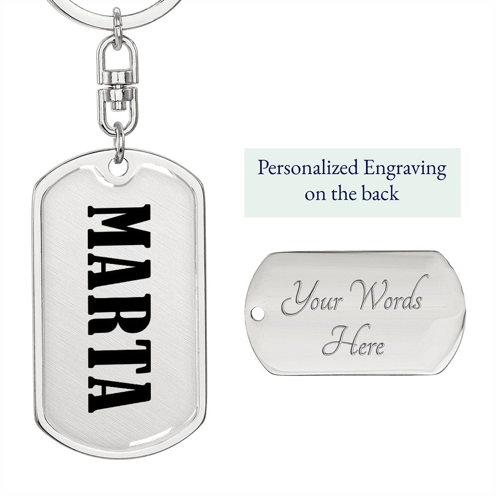 Marta v01 - Luxury Dog Tag Keychain