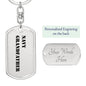 Navy Grandfather - Luxury Dog Tag Keychain