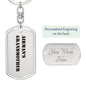 Airman's Grandmother - Luxury Dog Tag Keychain
