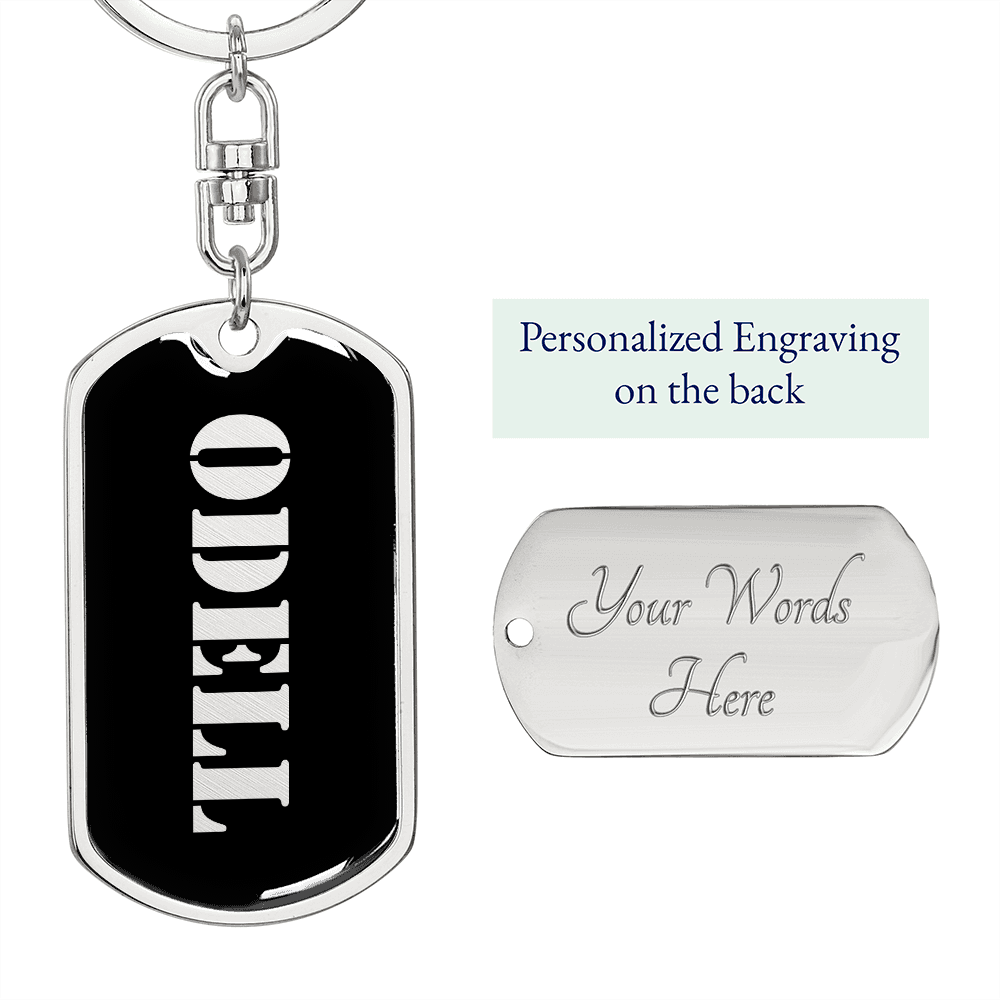 Odell v2 - Luxury Dog Tag Keychain