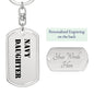 Navy Daughter - Luxury Dog Tag Keychain