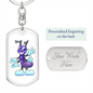Purple Ant - Luxury Dog Tag Keychain
