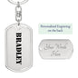Bradley - Luxury Dog Tag Keychain