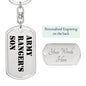 Army Ranger's Son - Luxury Dog Tag Keychain