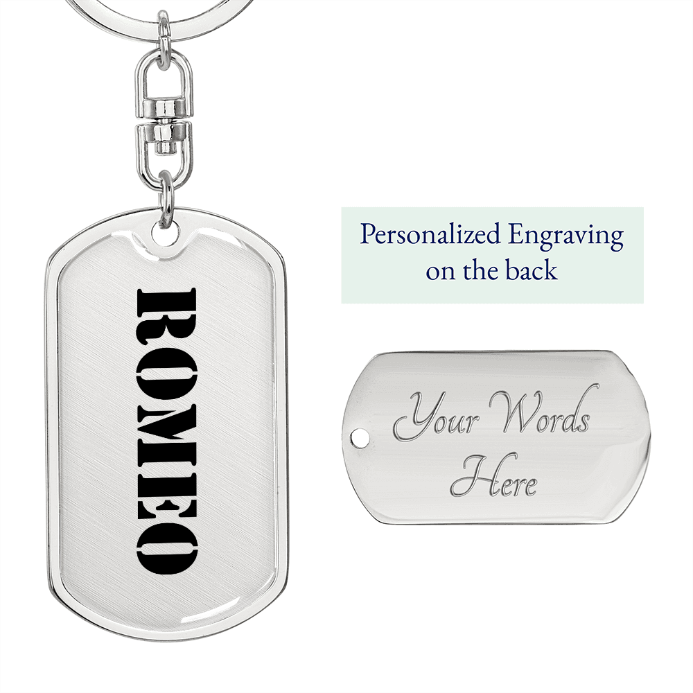 Romeo - Luxury Dog Tag Keychain