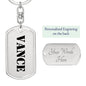 Vance - Luxury Dog Tag Keychain