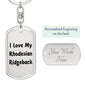 Love My Rhodesian Ridgeback v4 - Luxury Dog Tag Keychain