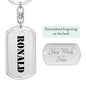 Ronald - Luxury Dog Tag Keychain