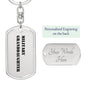 Military Granddaughter - Luxury Dog Tag Keychain