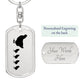Mama Chicken With 4 Chicks - Luxury Dog Tag Keychain