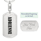 Adrienne v01 - Luxury Dog Tag Keychain