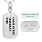 Coast Guard Veteran's Wife - Luxury Dog Tag Keychain