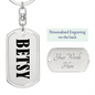 Betsy v01 - Luxury Dog Tag Keychain