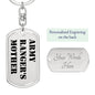 Army Ranger's Mother - Luxury Dog Tag Keychain