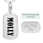 Molly v01 - Luxury Dog Tag Keychain