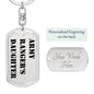 Army Ranger's Daughter - Luxury Dog Tag Keychain